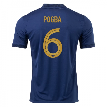 Maillot de Foot France Pogba 6 Domicile Coupe du monde 2022